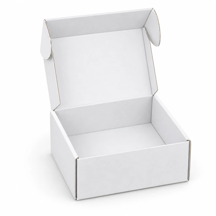 Otwarte pudełko 107 × 107 × 100 mm – widoczne białe wnętrze