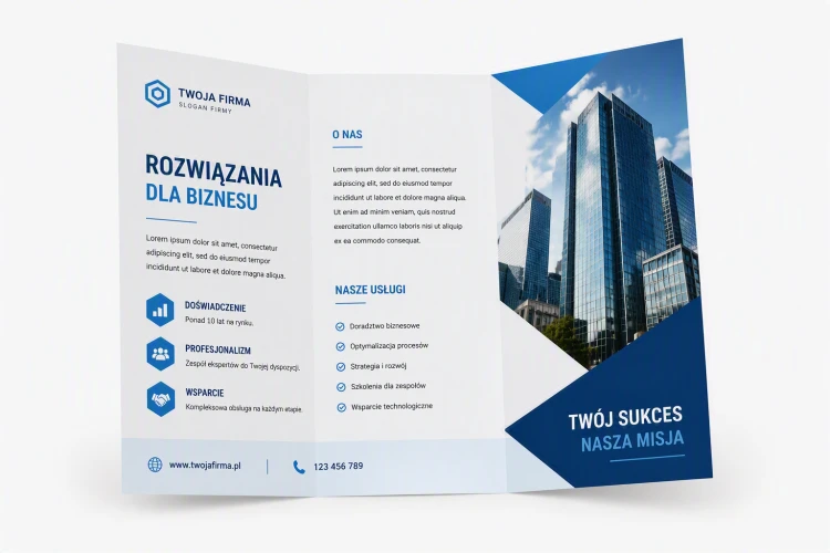 Ulotka składana rozłożona