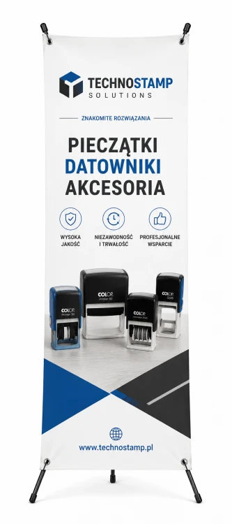 X-banner pająk z grafiką