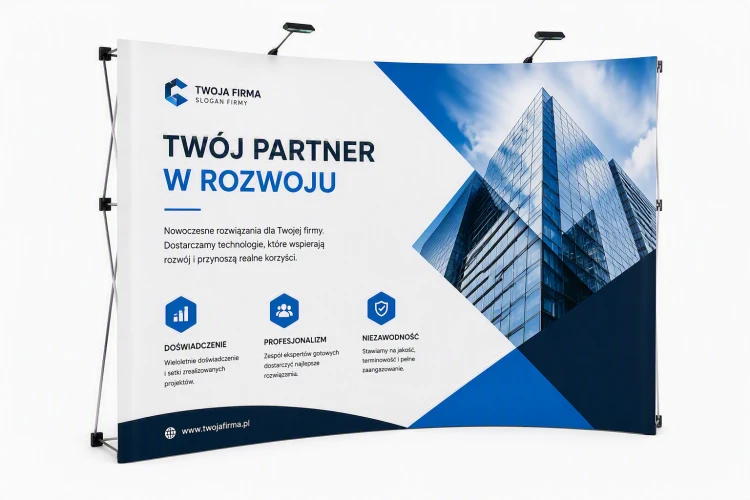 Ścianka pop-up łukowa z grafiką